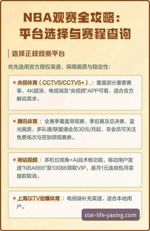 NBA赛事深度解析与高品质观赛体验指南